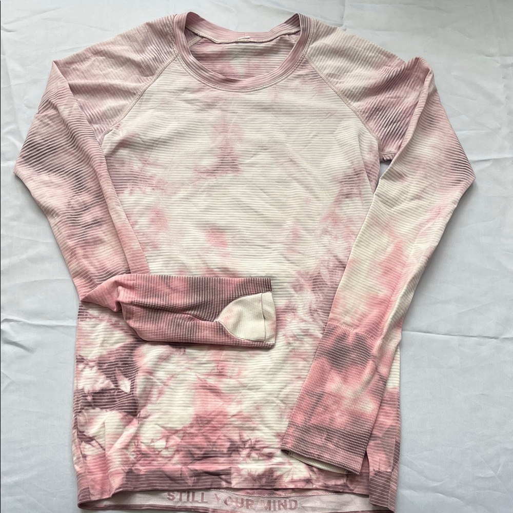 Lululemon athletica swiftly tech Pink Tie-Dye Long Sleeve Top